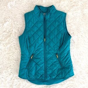 Ladies Crown & Ivy quilted puffer vest-medium